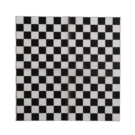 12" x 12" Black & White Checkered Food Basket Liners 12 Pieces